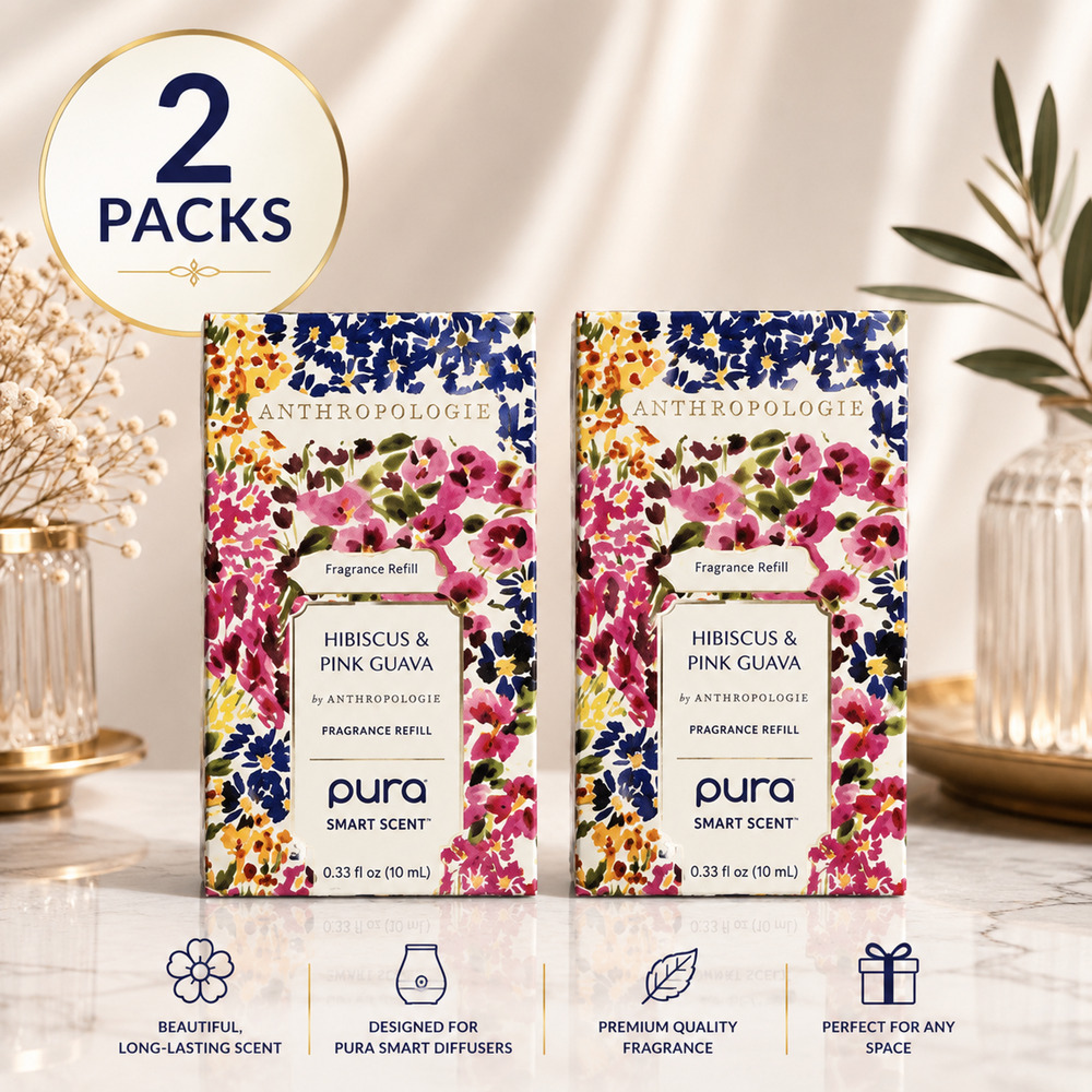 Pura Anthropologie Hibiscus & Pink Guava Fragrance Refill 10ml 2 Pack
